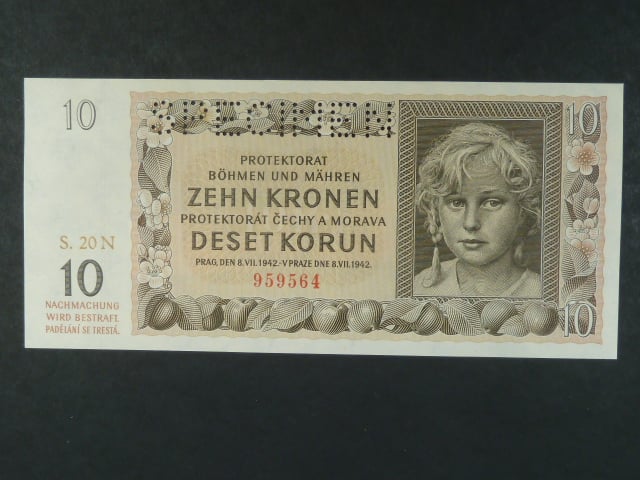 10 K 8.7.1942, série 20 N, perf. SPECIMEN
