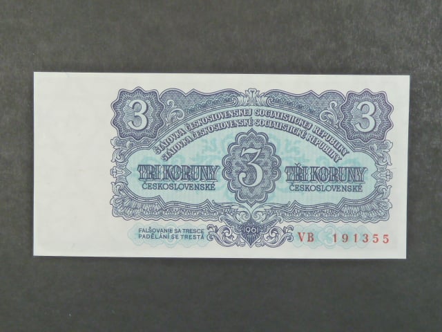 3 Kčs 1961 s, VB