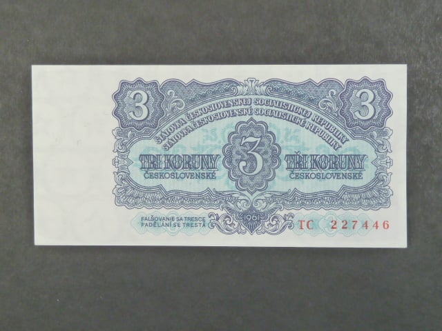 3 Kčs 1961 série TC