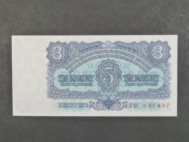 3 Kčs 1961 s, TU