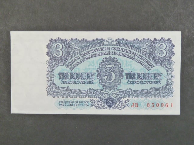 3 Kčs 1961 s, JB