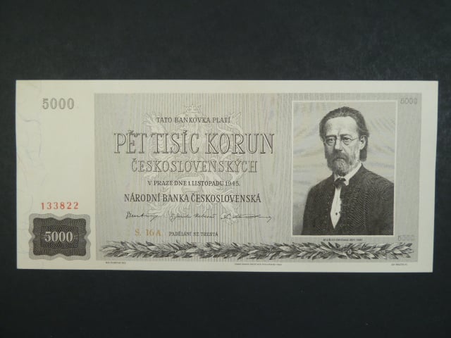 5000 Kčs 1.11.1945 série 16 A