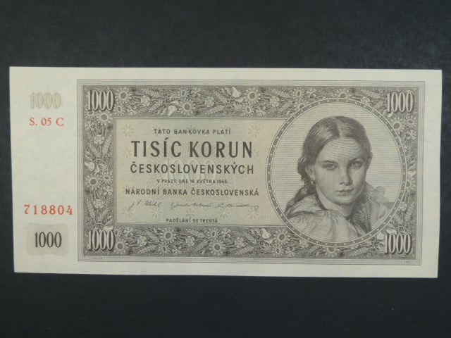 1000 Kčs 16.5.1945 série C 05