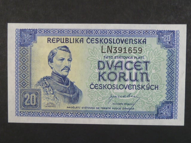 20 Kčs 1945 série LN