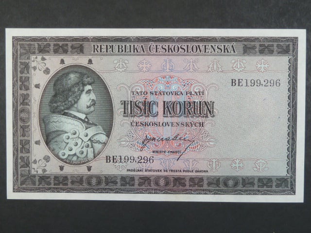 1000 Kčs 1945 série BE