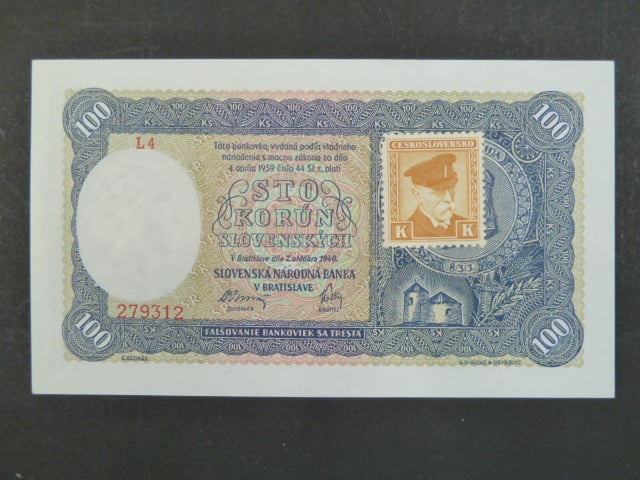 100 Ks 7.10.1940 I.vydání, kolkovaná série L4