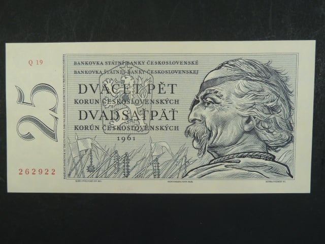 25 Kčs 1961 s. Q 19