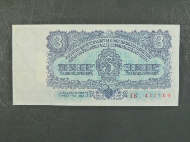 3 Kčs 1961 s, TB