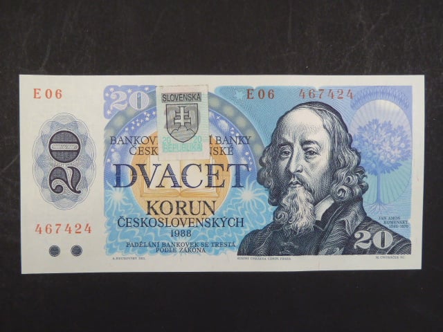 20 Sk 1988 s. E 06, kolkovaná, Baj. SK 1, Pi. 15