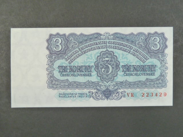 3 Kčs 1961 série VR