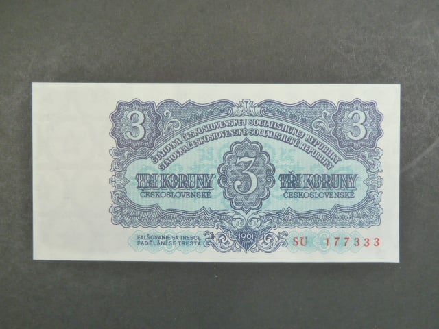 3 Kčs 1961 s, SU