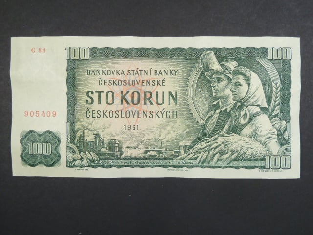 100 Kčs 1961 série G 78, číslovač 1c