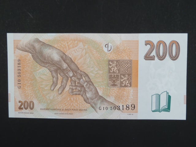 200 Kč 1998 s. G 10, Baj. CZ 20, Pi. 19
