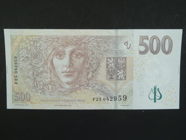 500 Kc 2009 s. F 25, Baj. CZ 25