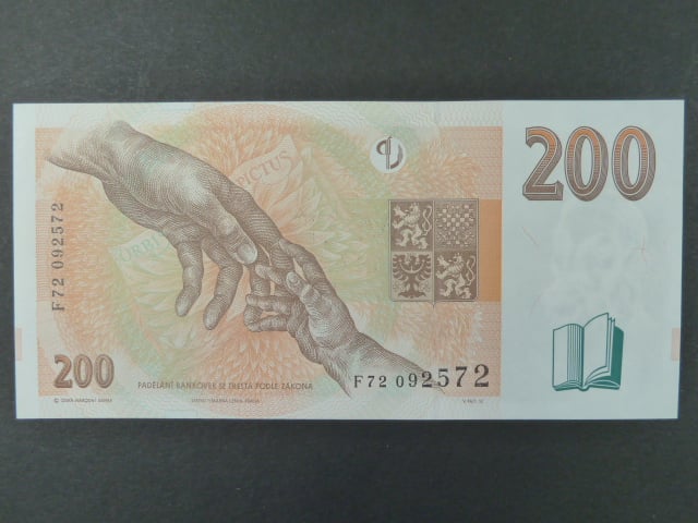 200 Kč 1998 s. F 73, Baj. CZ 20, Pi. 19