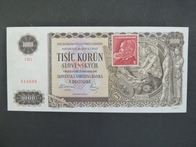 1000 Ks 25.11.1940, kolkovaná série 1M1