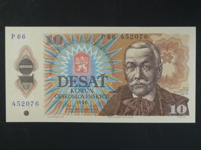 10 Kčs 1986 s. P 66