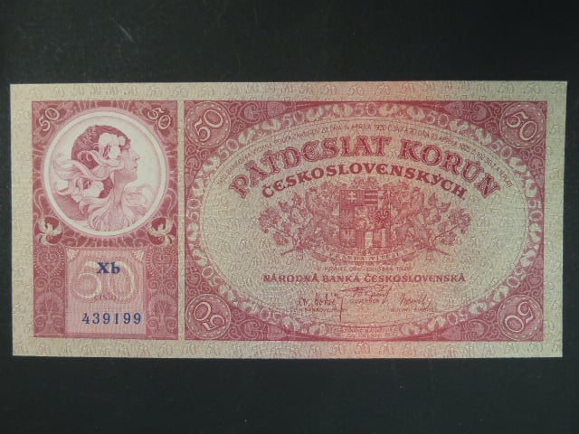 50 Kč 1.10.1929, serie Xb