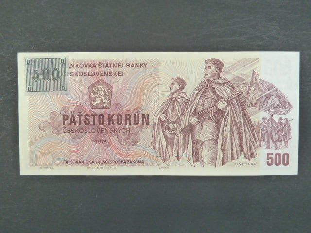 500 Kč 1973 s. W 02, kolek, Baj. CZ 2, Pi. 2
