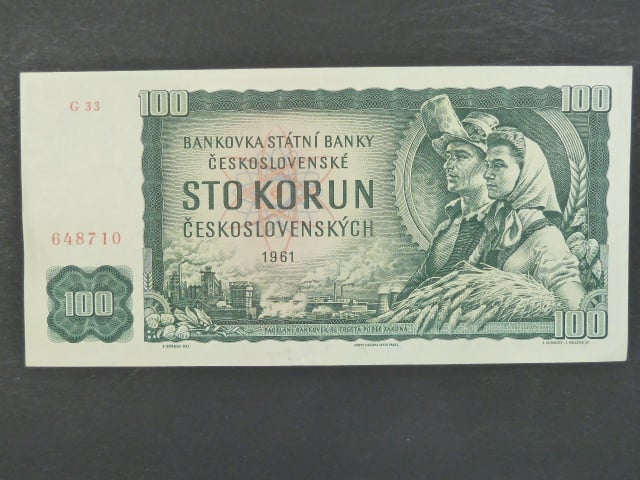 100 Kčs 1961 série G 33, číslovač 2d