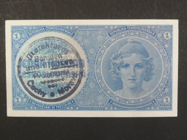 1 K 1938 série A 061, ruční přetisk