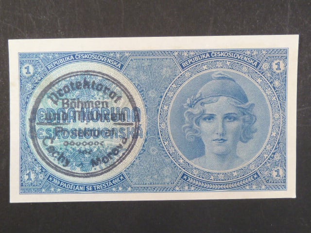 1 K 1938 série A 038, ruční přetisk
