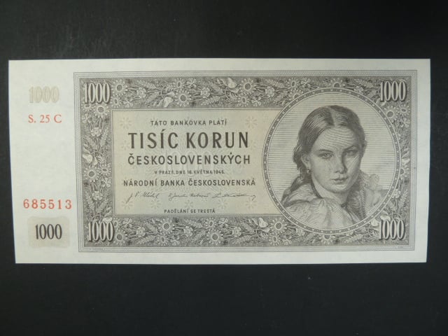 1000 Kčs 16.5.1945 série C 25