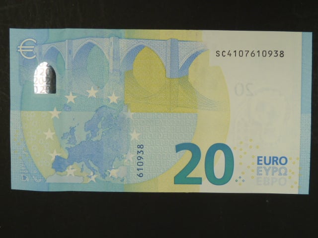 20 Euro 2015 s.SC, Itálie, podpis Mario Draghi, S004