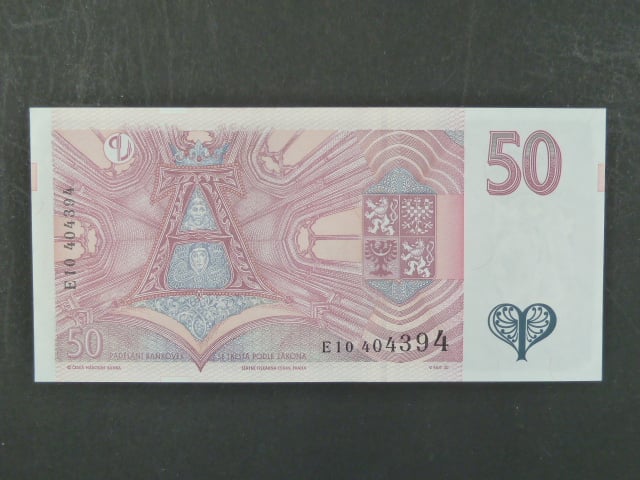 50 Kč 1997 s. E 10, Baj. CZ 17, Pi. 17