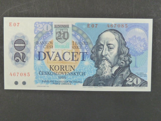 20 Sk 1988 s. E 07, kolkovaná, Baj. SK 1, Pi. 15