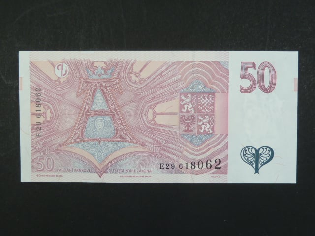 50 Kč 1997 s. E 29, Baj. CZ 17, Pi. 17