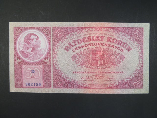 50 Kč 1.10.1929, serie D