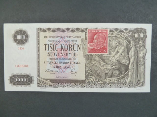 1000 Ks 25.11.1940, kolkovaná série 1K6