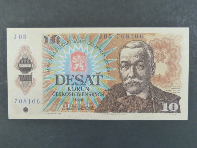 10 Kčs 1986 s. J 05