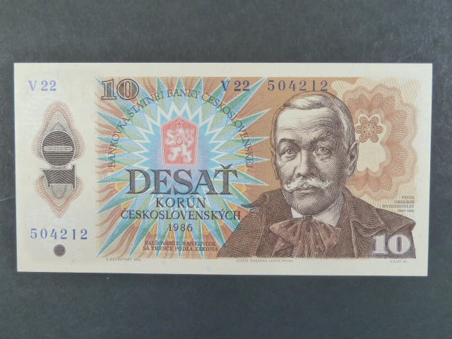 10 Kčs 1986 s. V 22