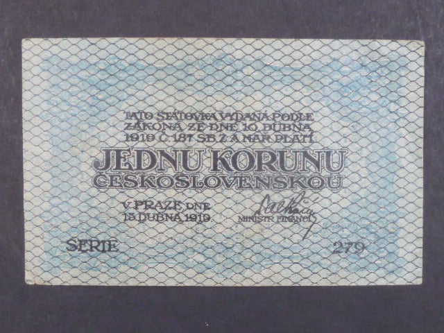 1 Kč 15. 4. 1919, s.279