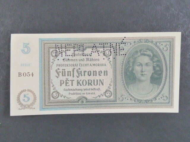 5 K 1940, série B 054, perf. NEPLATNÉ