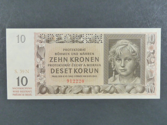 10 K 8.7.1942, série 29 A, perf. SPECIMEN