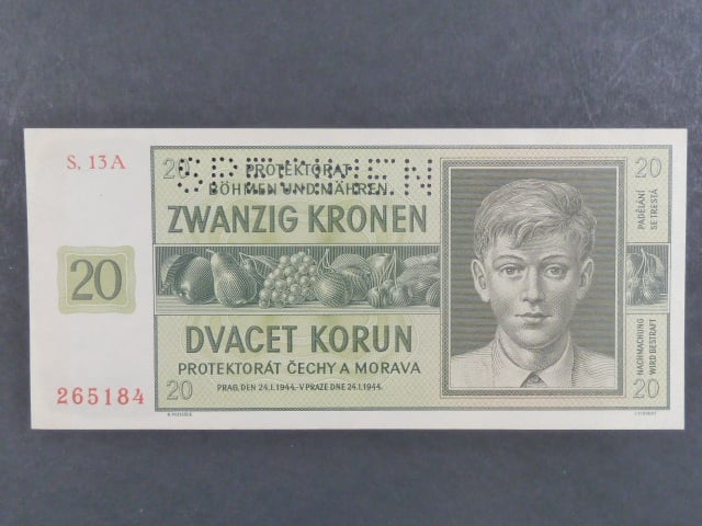 20 K 24.1.1944, série 13 A, perf. SPECIMEN