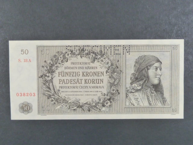 50 K 25.9.1944 série 18 A perf. SPECIMEN