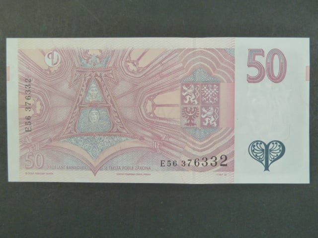 50 Kč 1997 s. E 56, Baj. CZ 17, Pi. 17