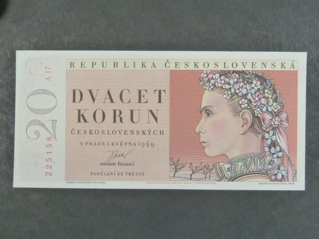 20 Kčs 1.5.1949, série A 17