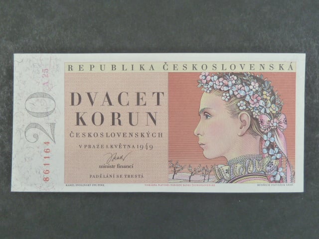 20 Kčs 1.5.1949, série A 25