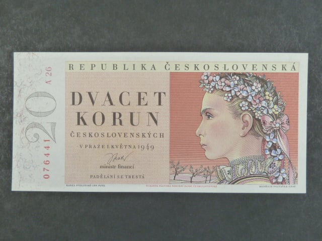 20 Kčs 1.5.1949, série A 26
