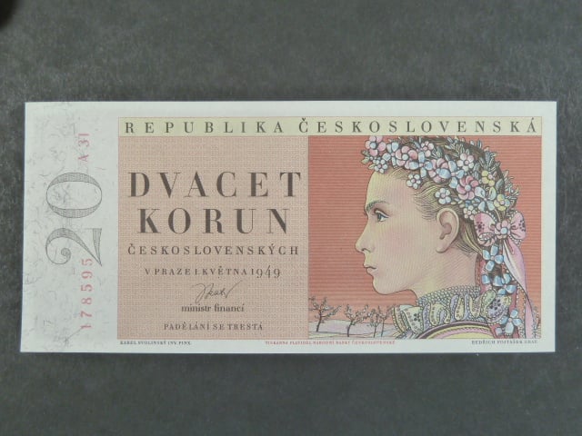 20 Kčs 1.5.1949, série A 31