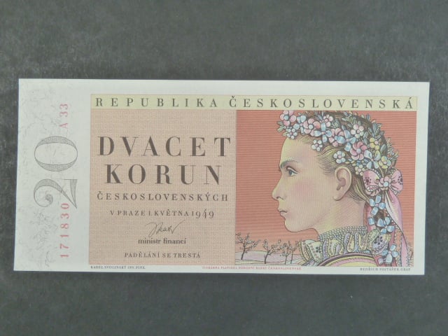 20 Kčs 1.5.1949, série A 33
