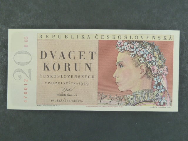 20 Kčs 1.5.1949, série B 05