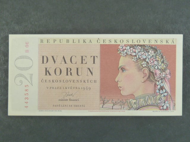 20 Kčs 1.5.1949, série B 06