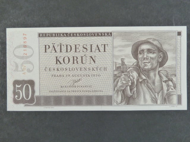 50 Kčs 29.8.1950, série A 07