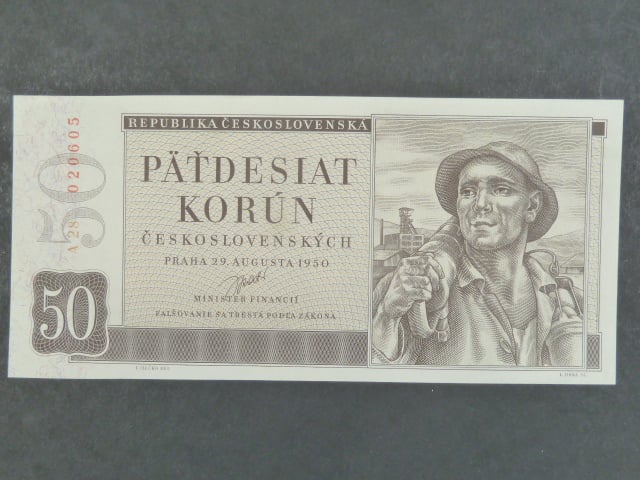 50 Kčs 29.8.1950, série A 28